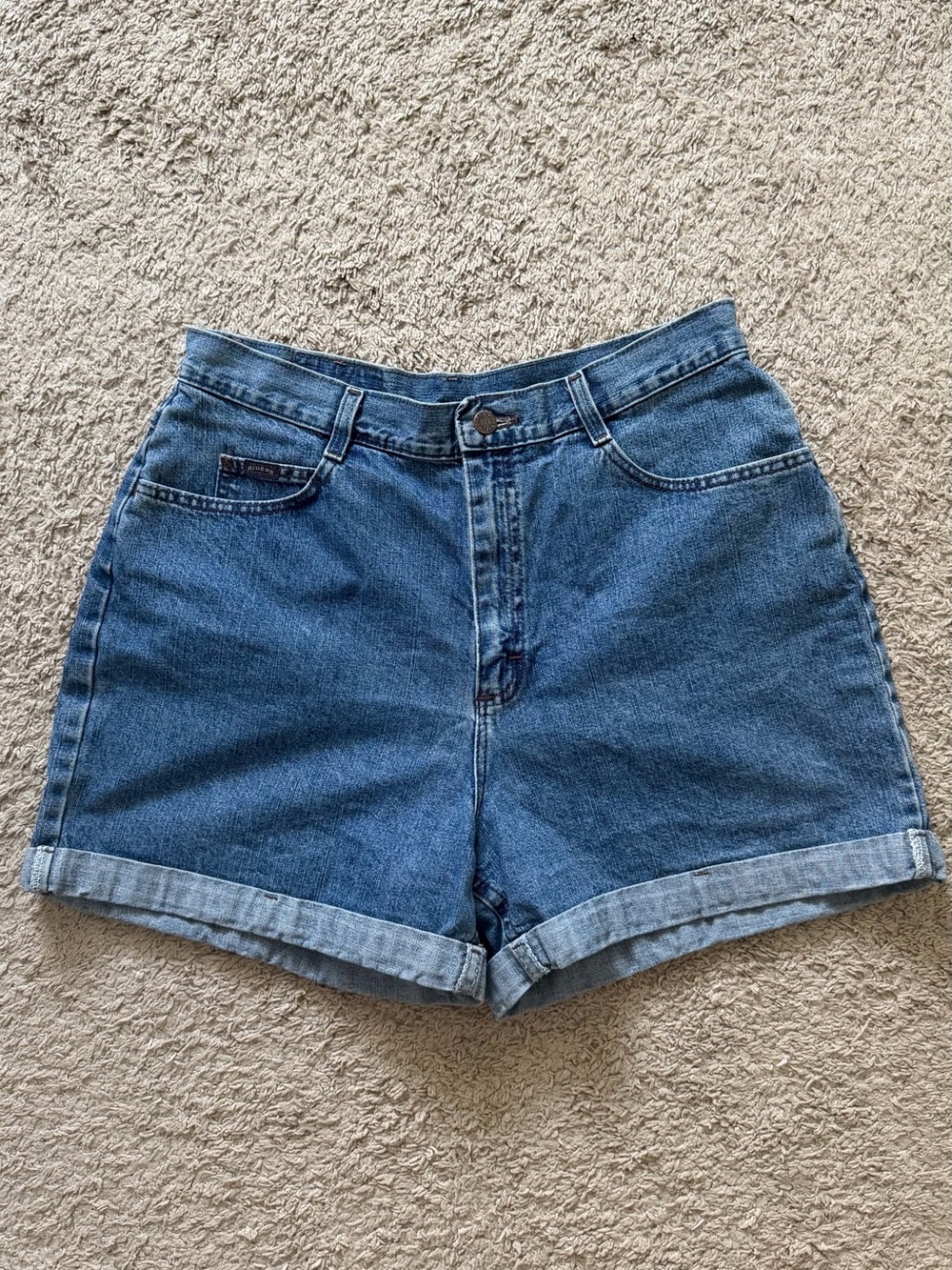 Riders High-waisted blue denim shorts